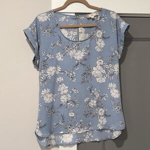 Floral Blue Women's Top
